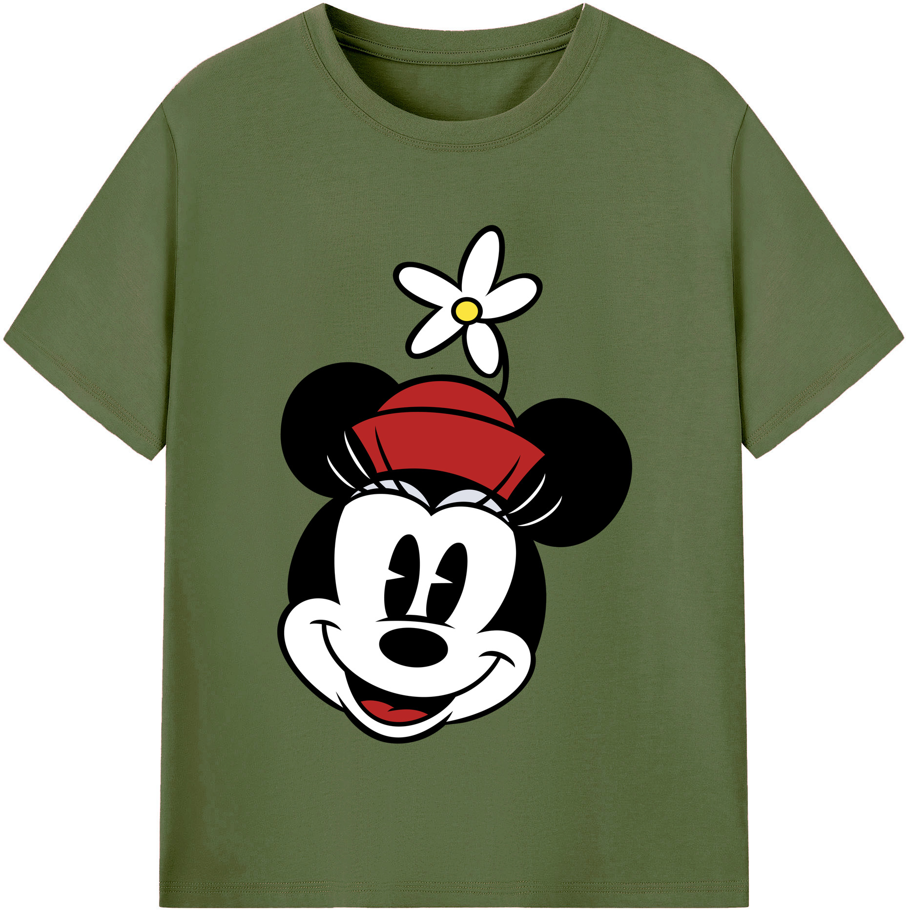（画像用） ミッキーマウス Mickey Mouse 綿100％半袖Tシャツ（フロントプリント）